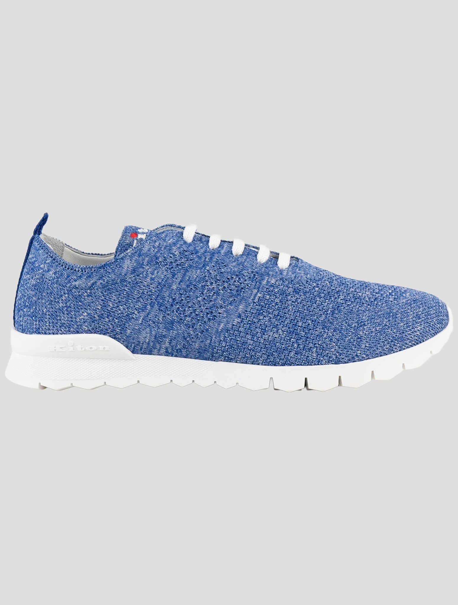 Kiton Blue Cotton Ea Sneakers