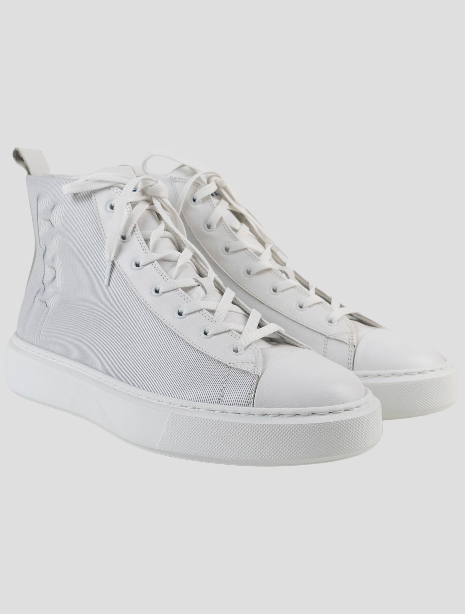 Kiton White Leather Boots