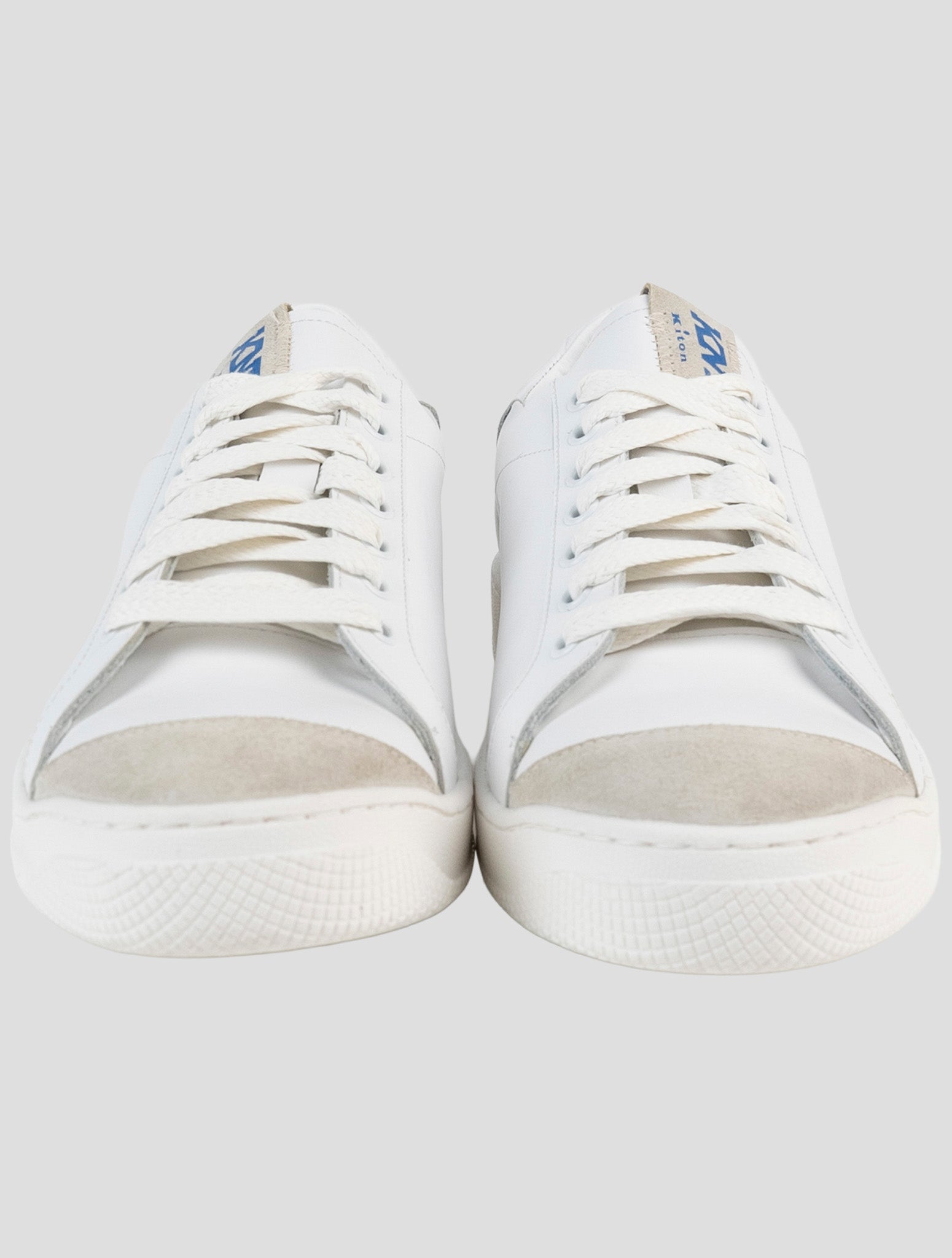 Kiton Knt White Leather Sneakers