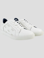 Kiton Knt White Leather Sneakers