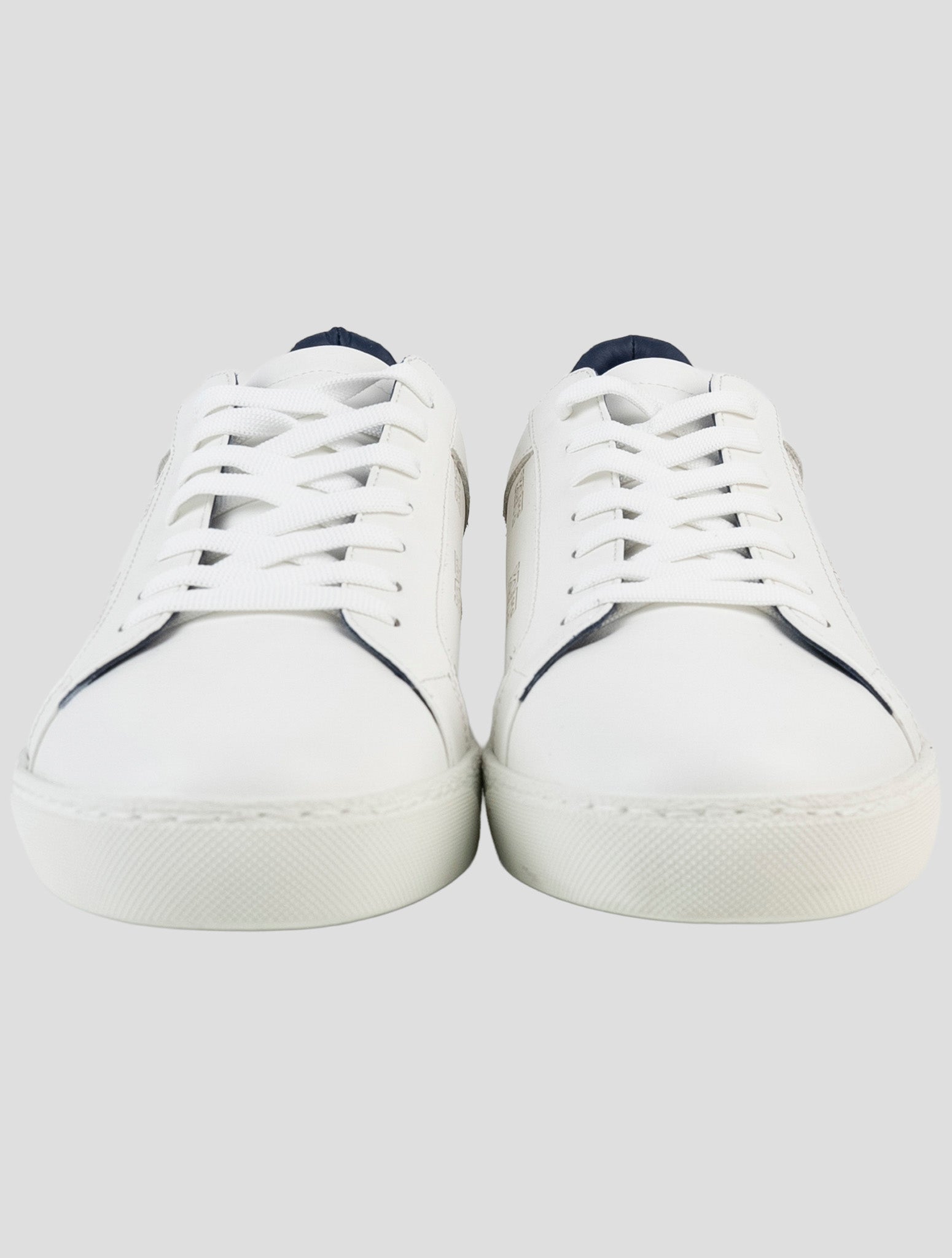 Kiton Knt White Leather Sneakers