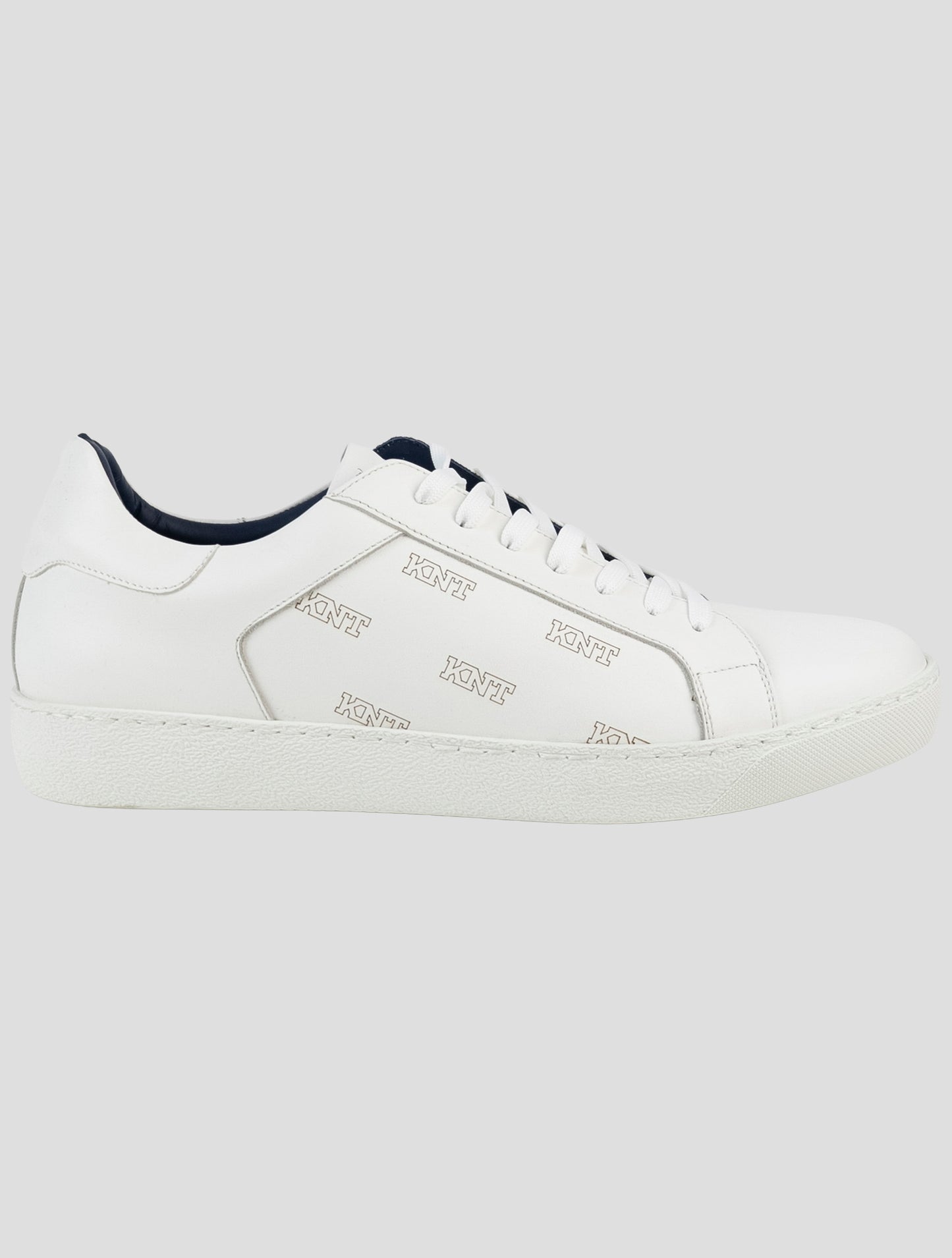 Kiton Knt White Leather Sneakers