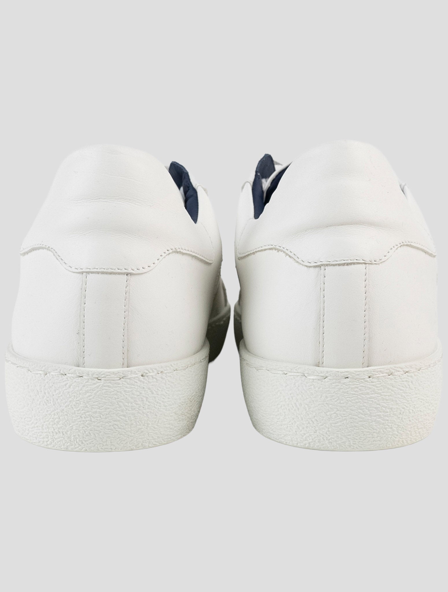 Kiton Knt White Leather Sneakers