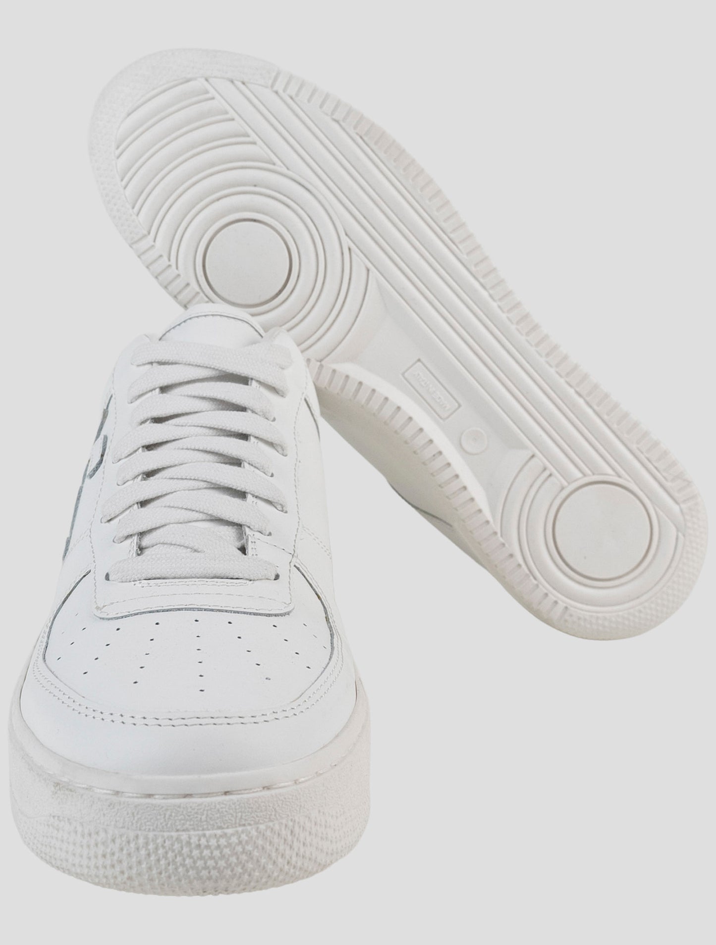 Kiton Knt White Leather Sneakers