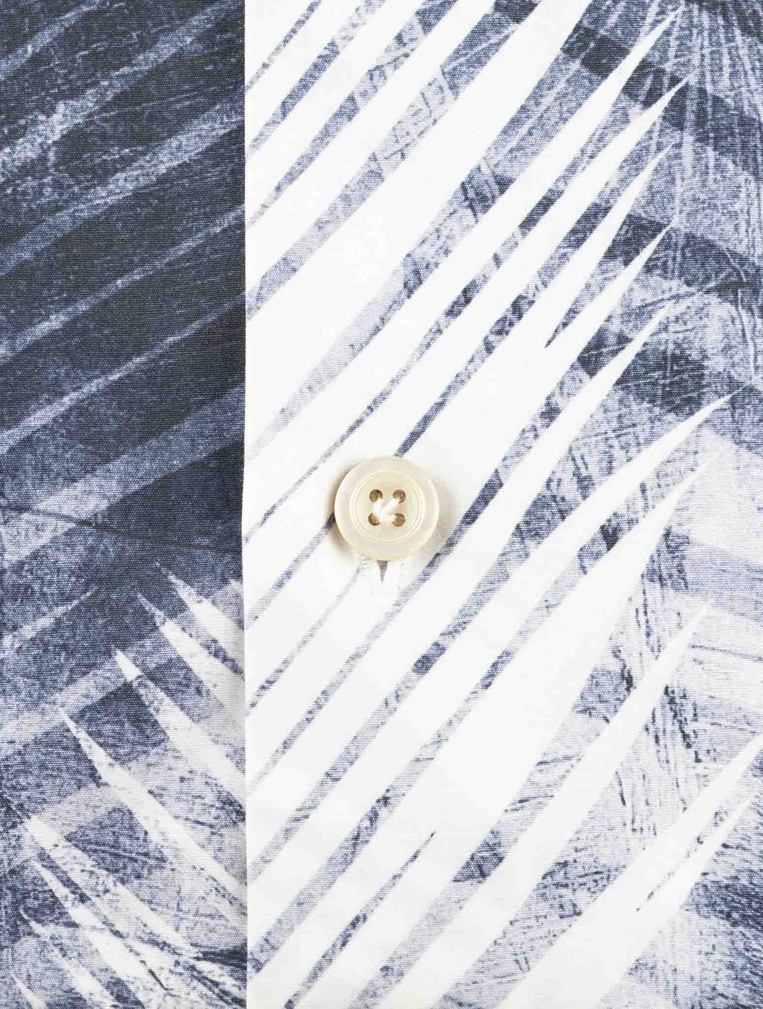 Kiton Blue White Cotton Shirt