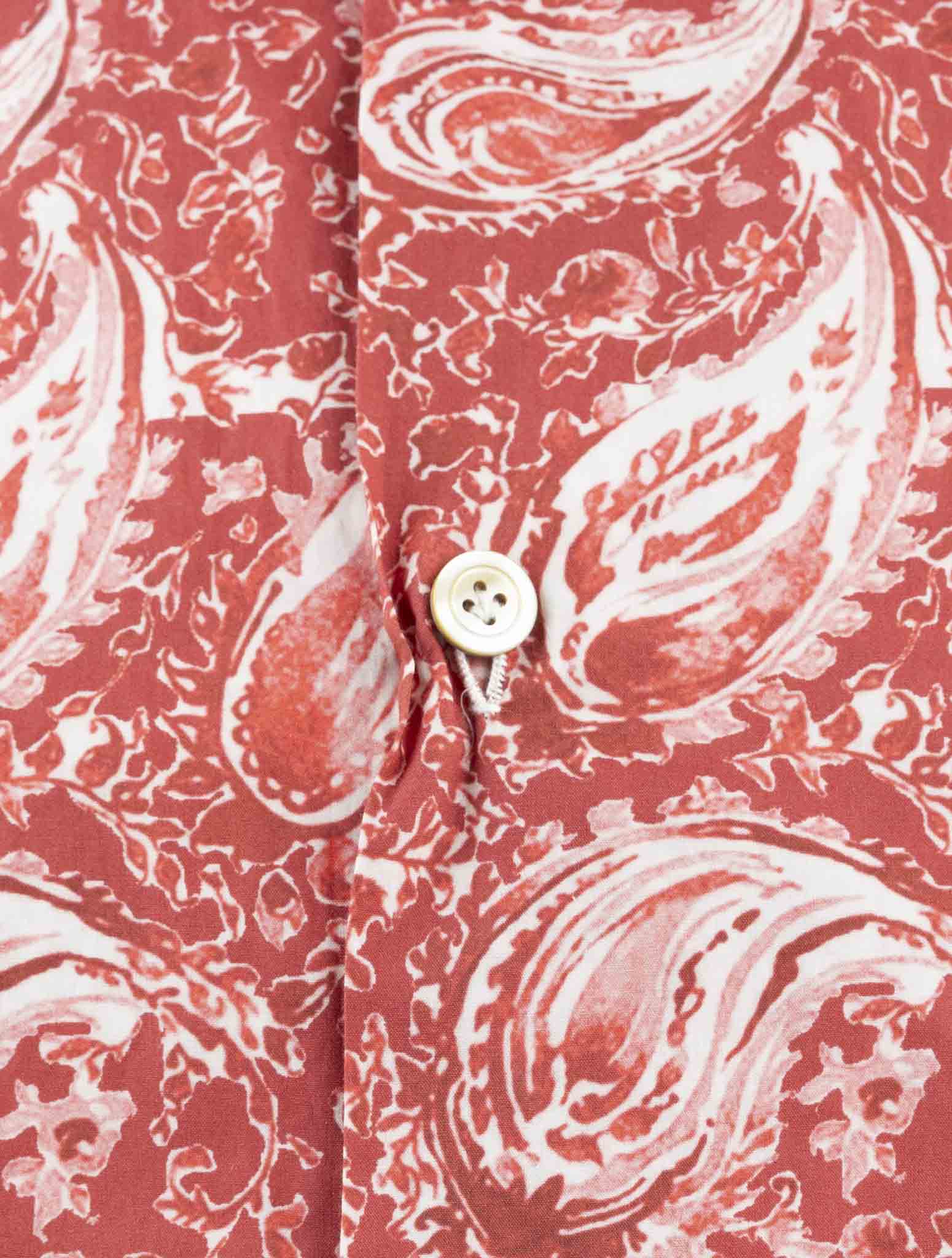 Kiton Red Cotton Shirt