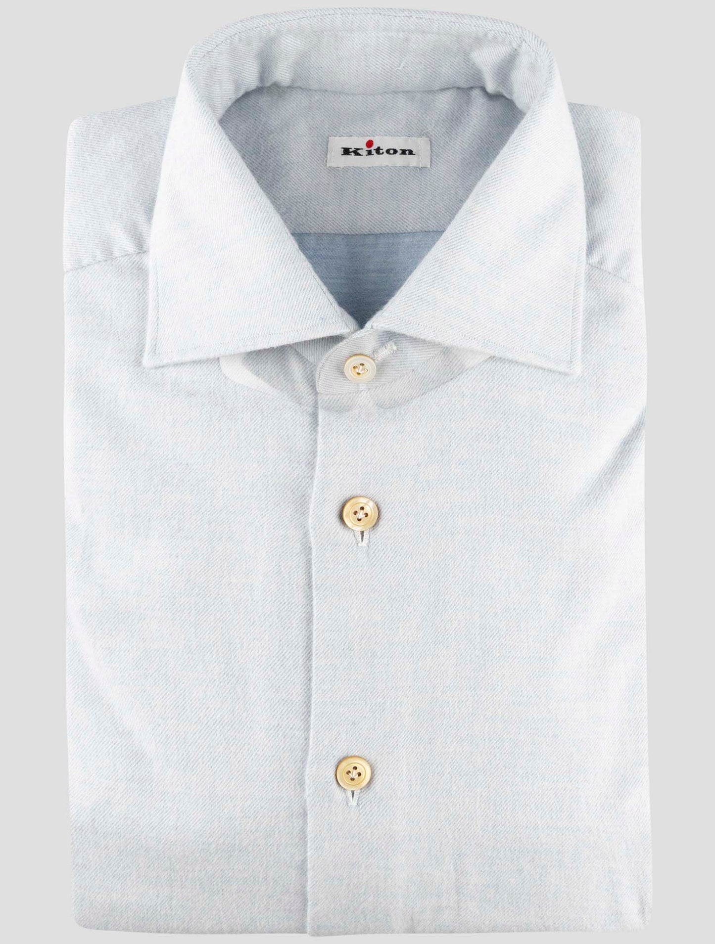 Kiton Gray Cotton Shirt