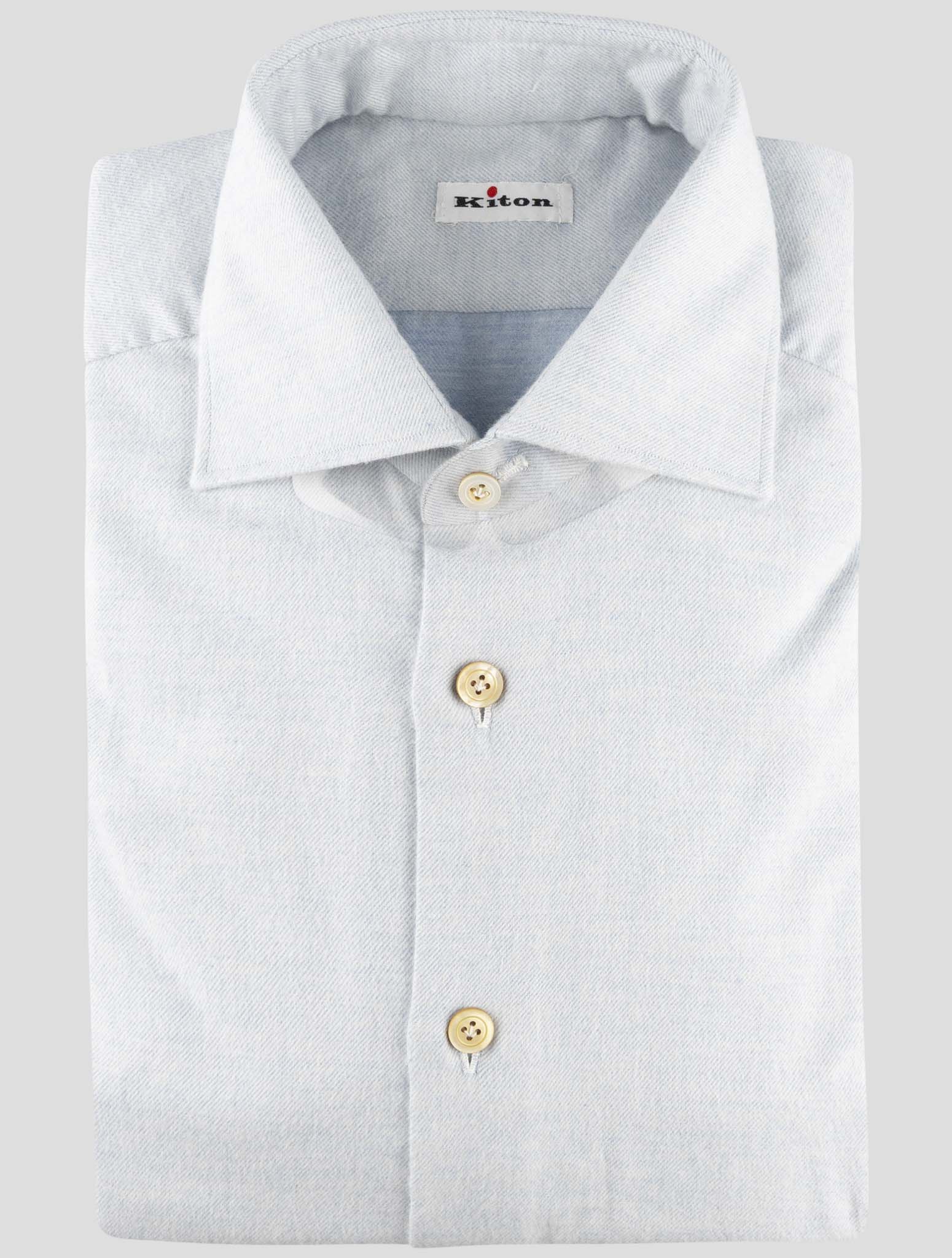 Kiton Gray Cotton Shirt
