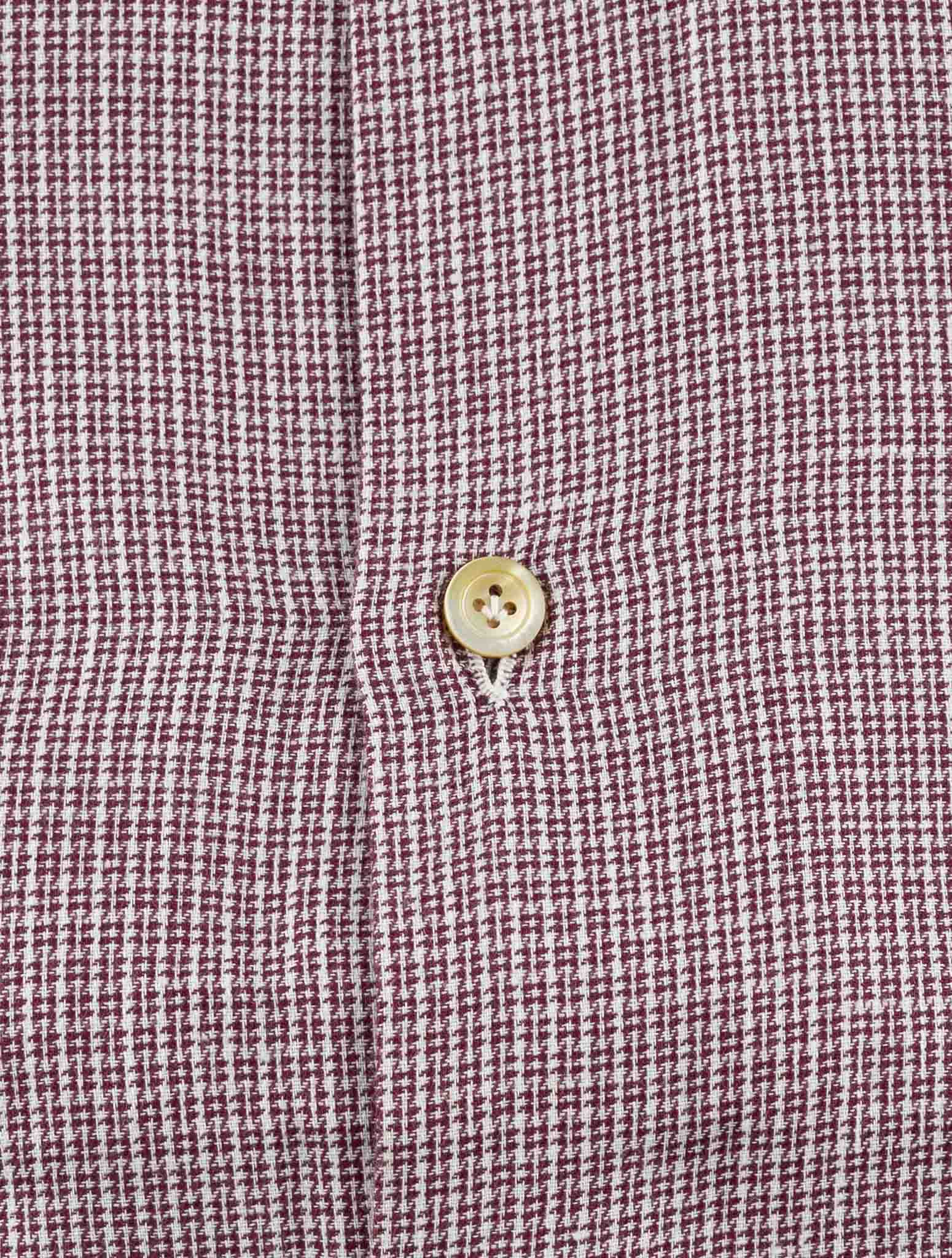 Kiton Red White Cotton Shirt