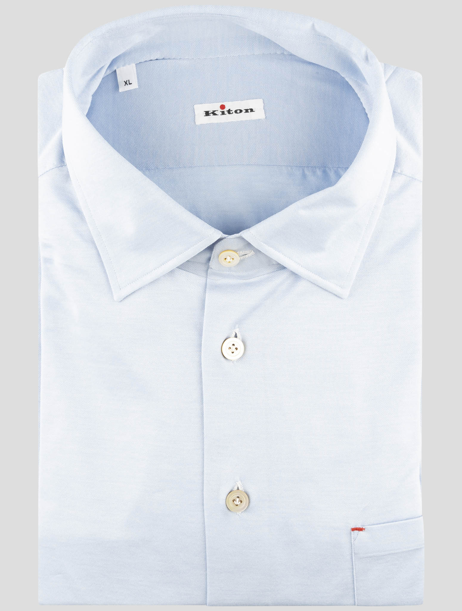 Kiton Light Blue Cotton Shirt