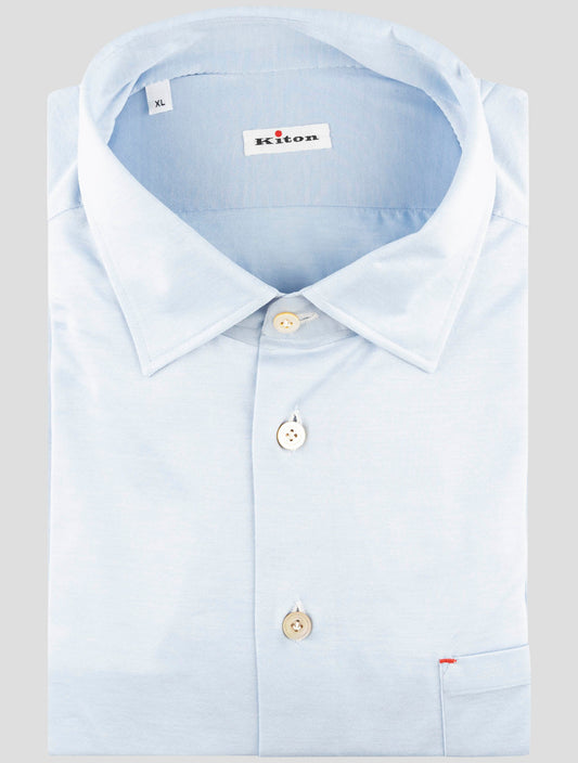 Kiton Light Blue Cotton Shirt