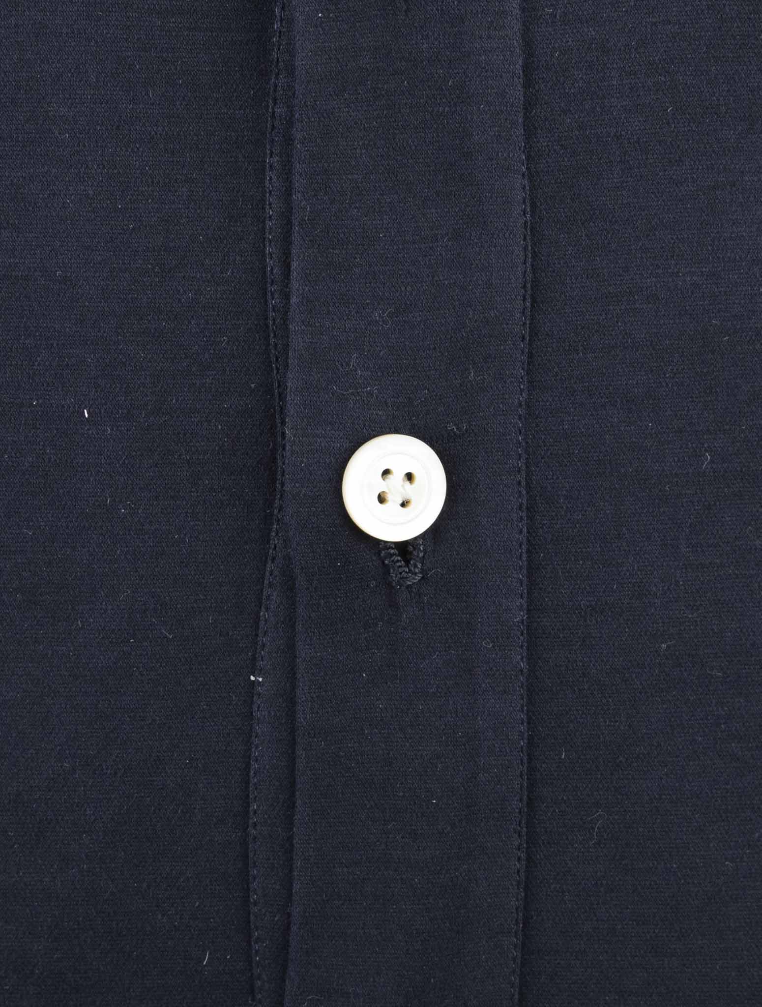 Kiton Blue Cotton Shirt