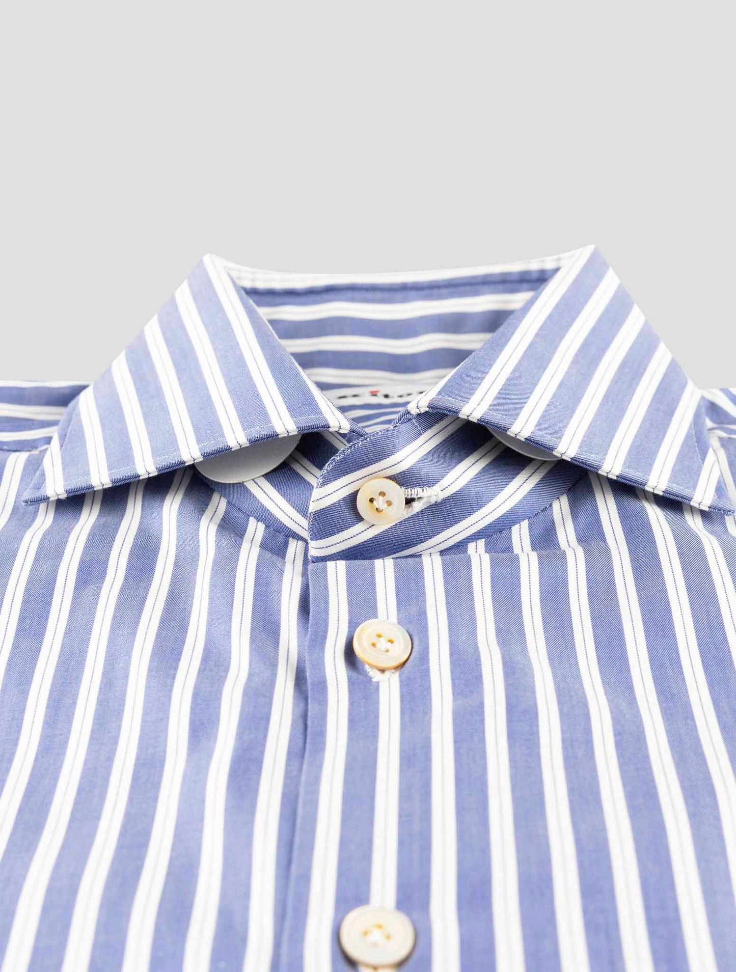 Kiton Blue Cotton Shirt