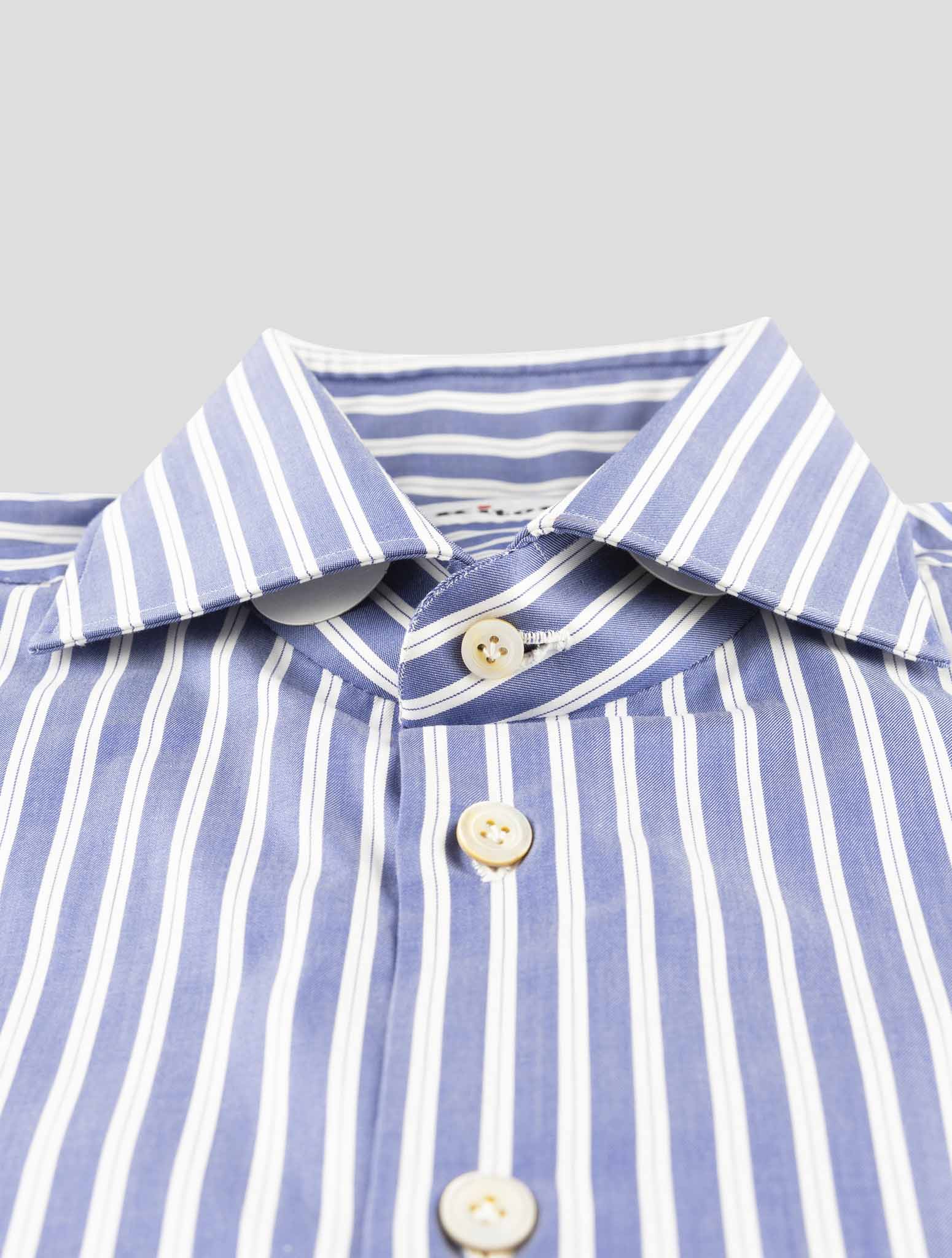 Kiton Blue Cotton Shirt