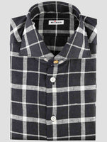 Kiton Dark Gray Linen Pl Ea Shirt