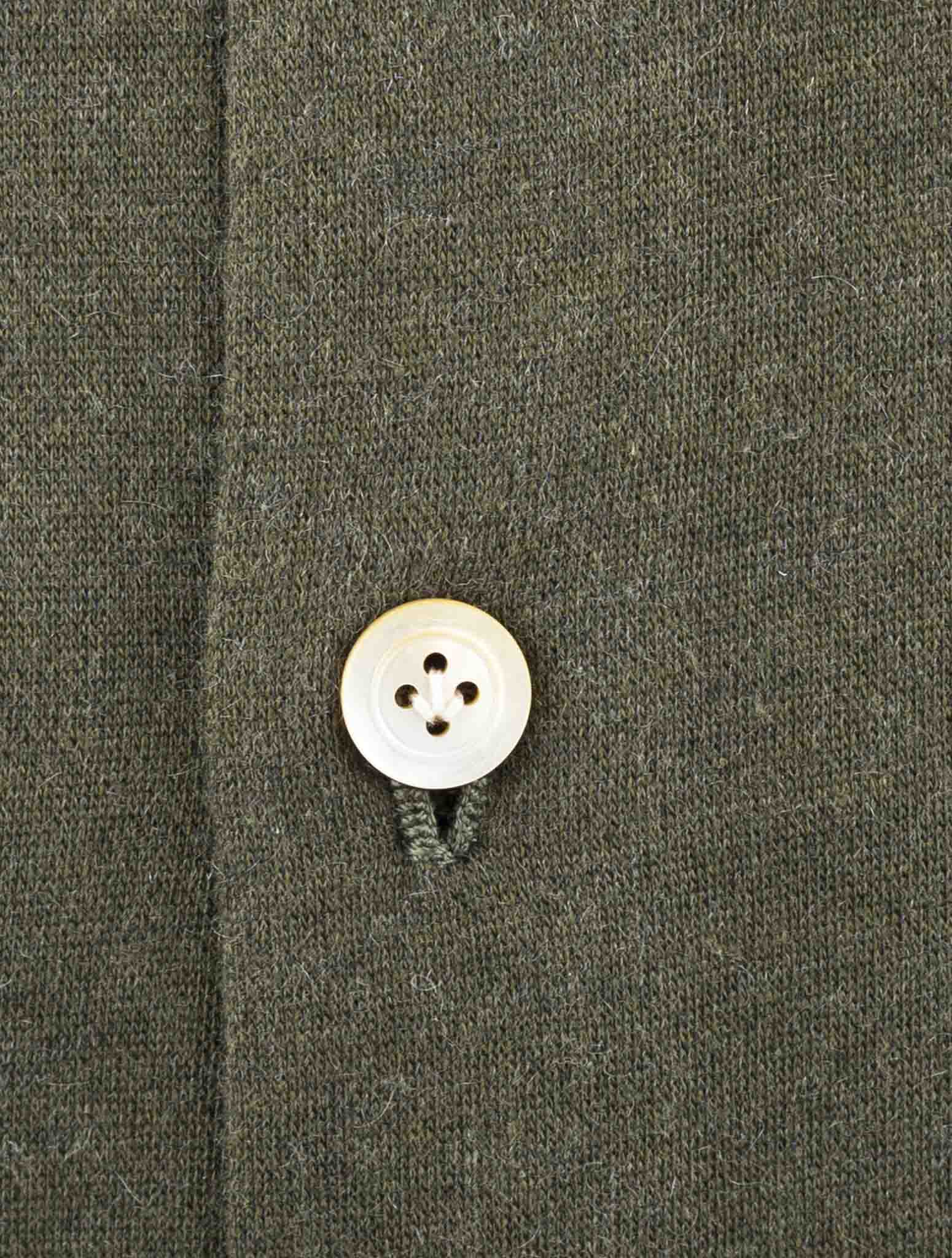 Kiton Green Cotton Cashmere Shirt