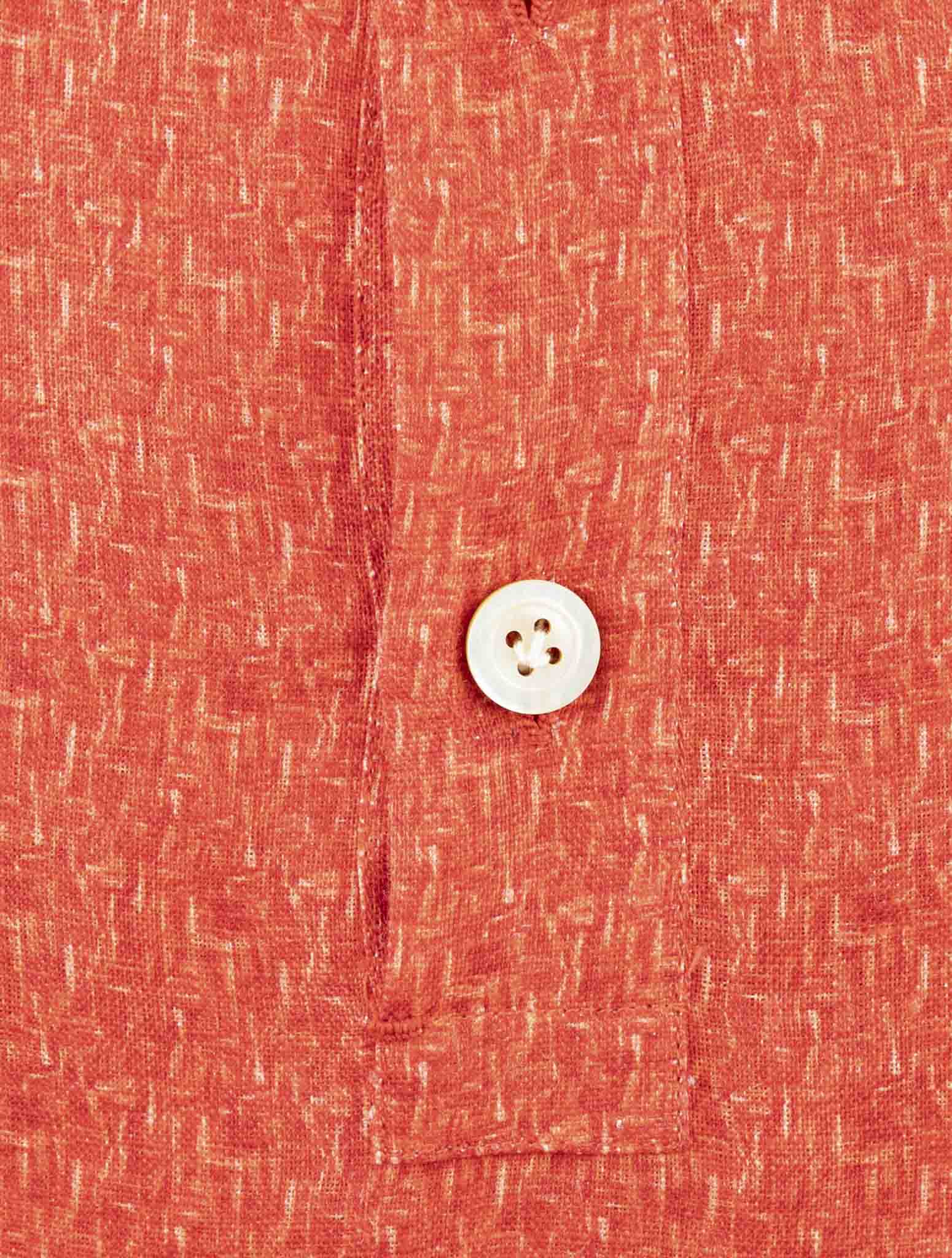 Kiton Red Linen Sweater Polo