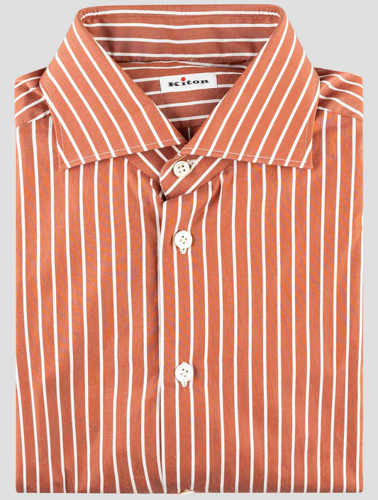 Kiton Brown Cotton Shirt