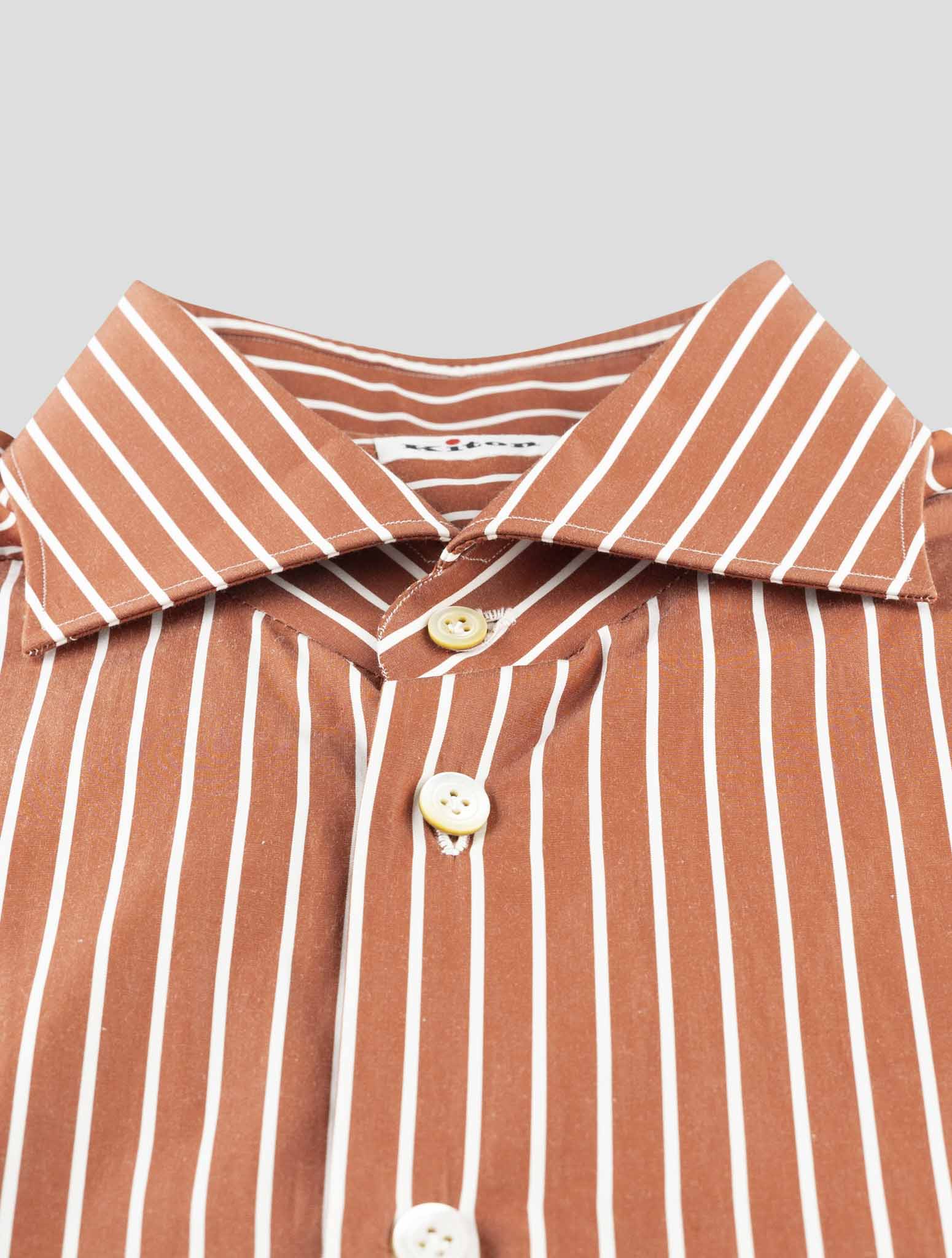 Kiton Brown Cotton Shirt