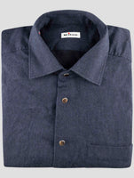 Kiton Dark Blue Cotton Shirt