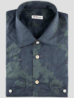 Kiton Green Blue Cotton Shirt