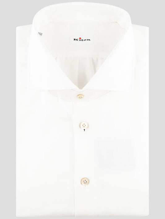 Kiton White Cotton Shirt