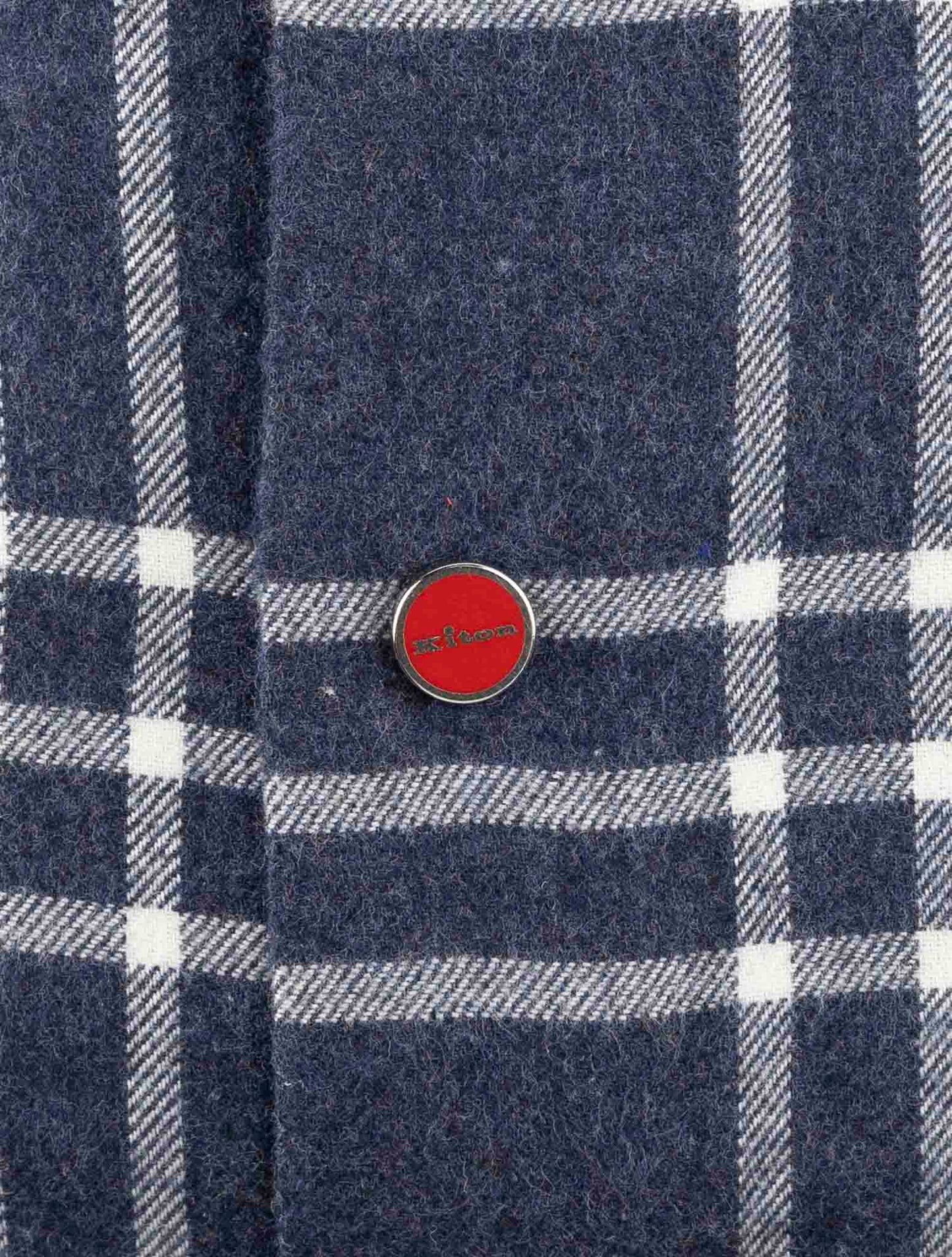 Kiton Blue Cotton Shirt