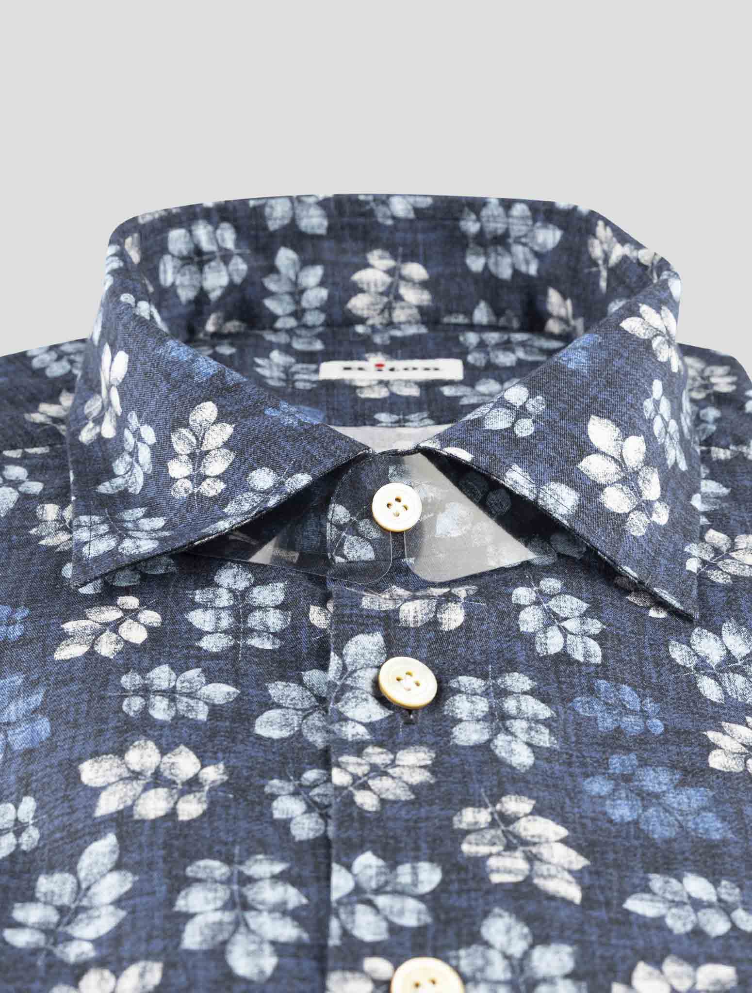 Kiton Blue Cotton Shirt