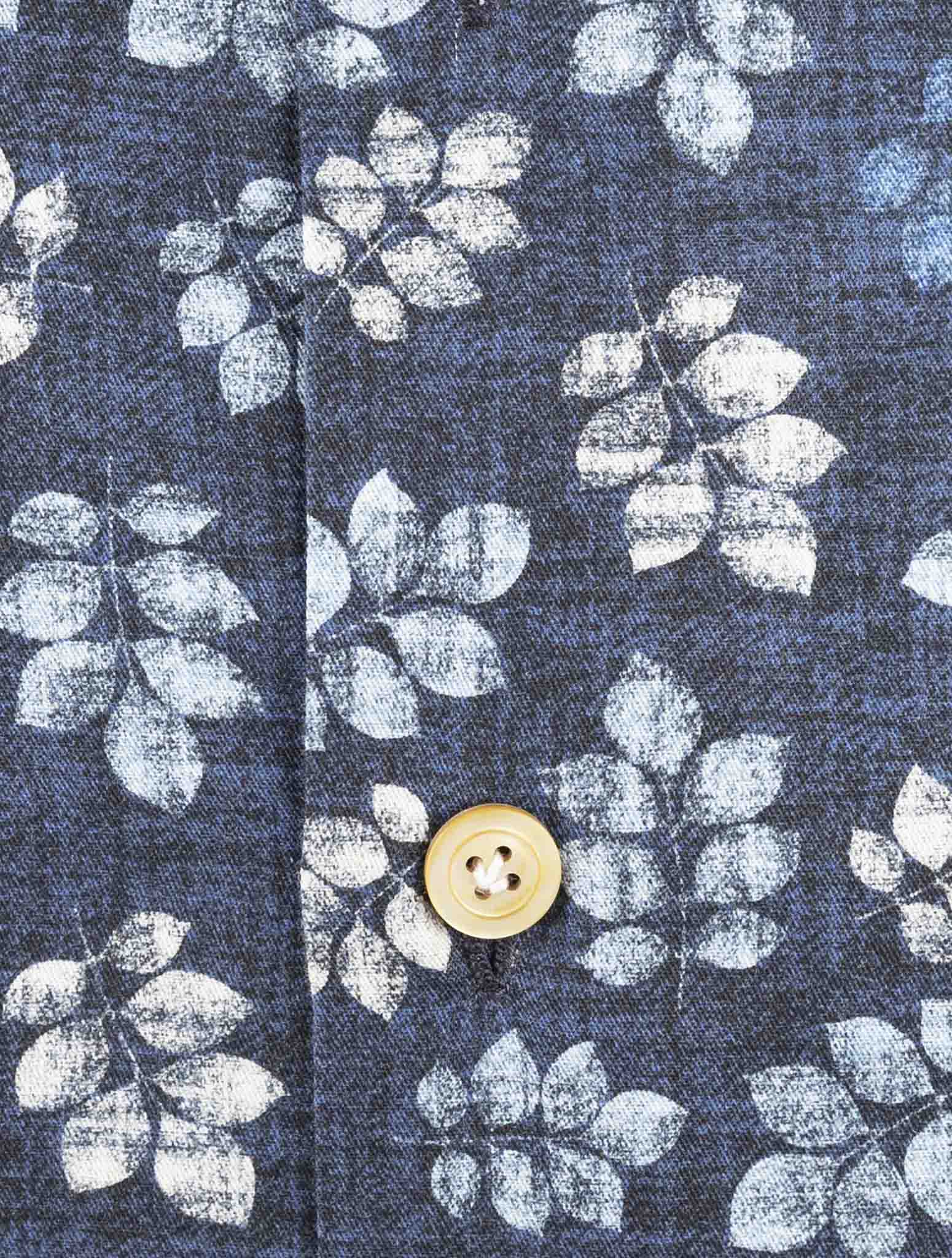 Kiton Blue Cotton Shirt