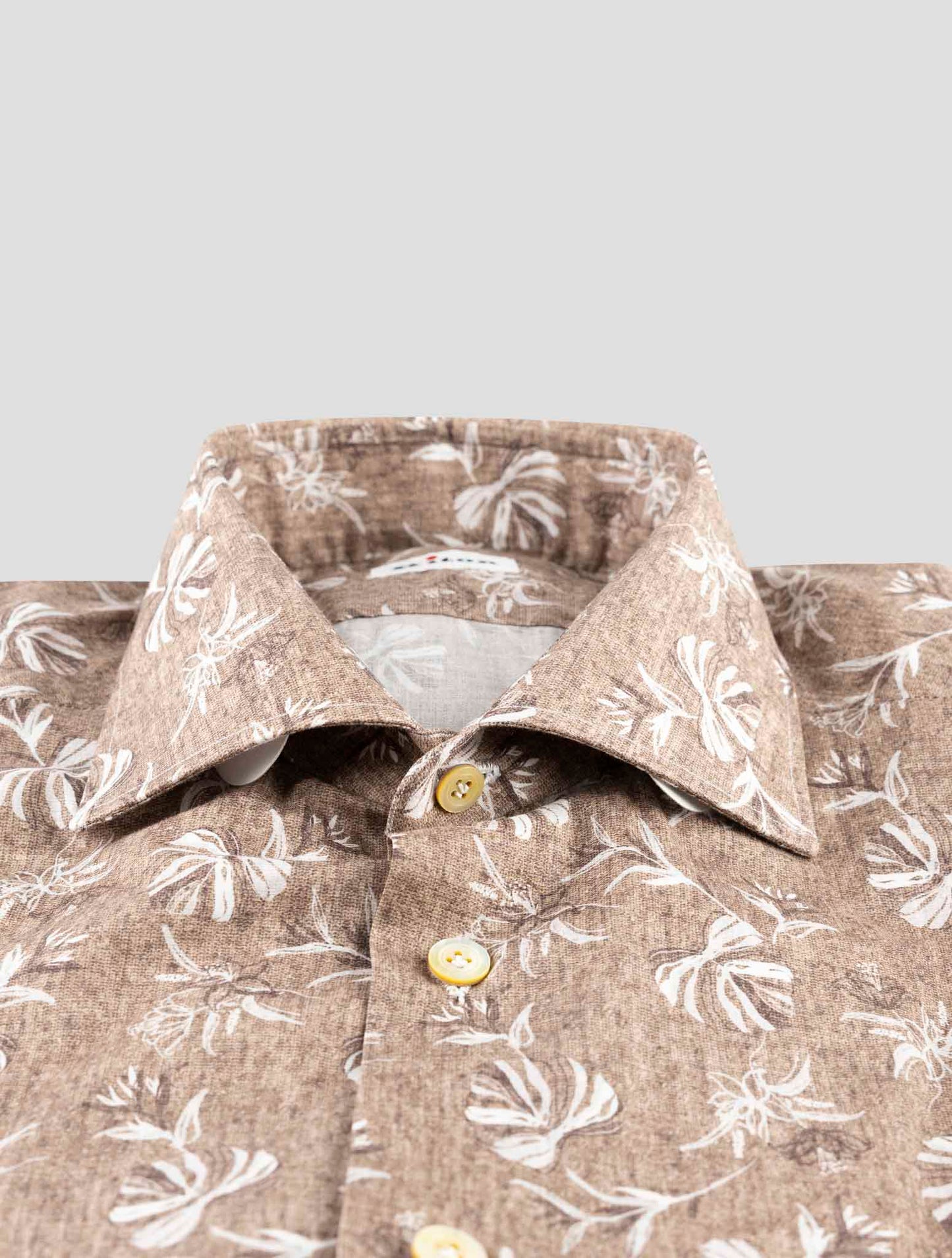 Kiton Brown Cotton Ea Shirt