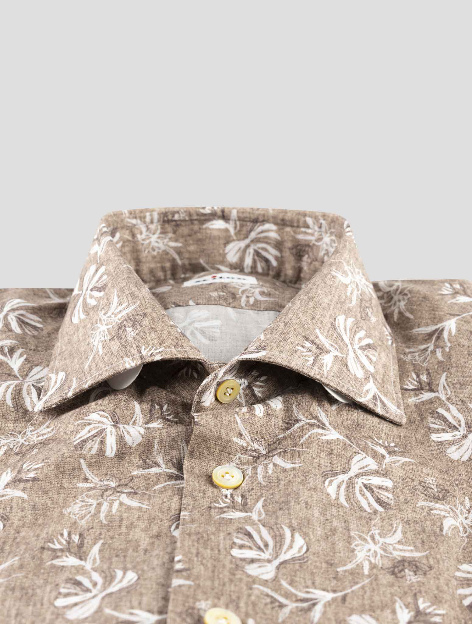 Kiton Brown Cotton Ea Shirt