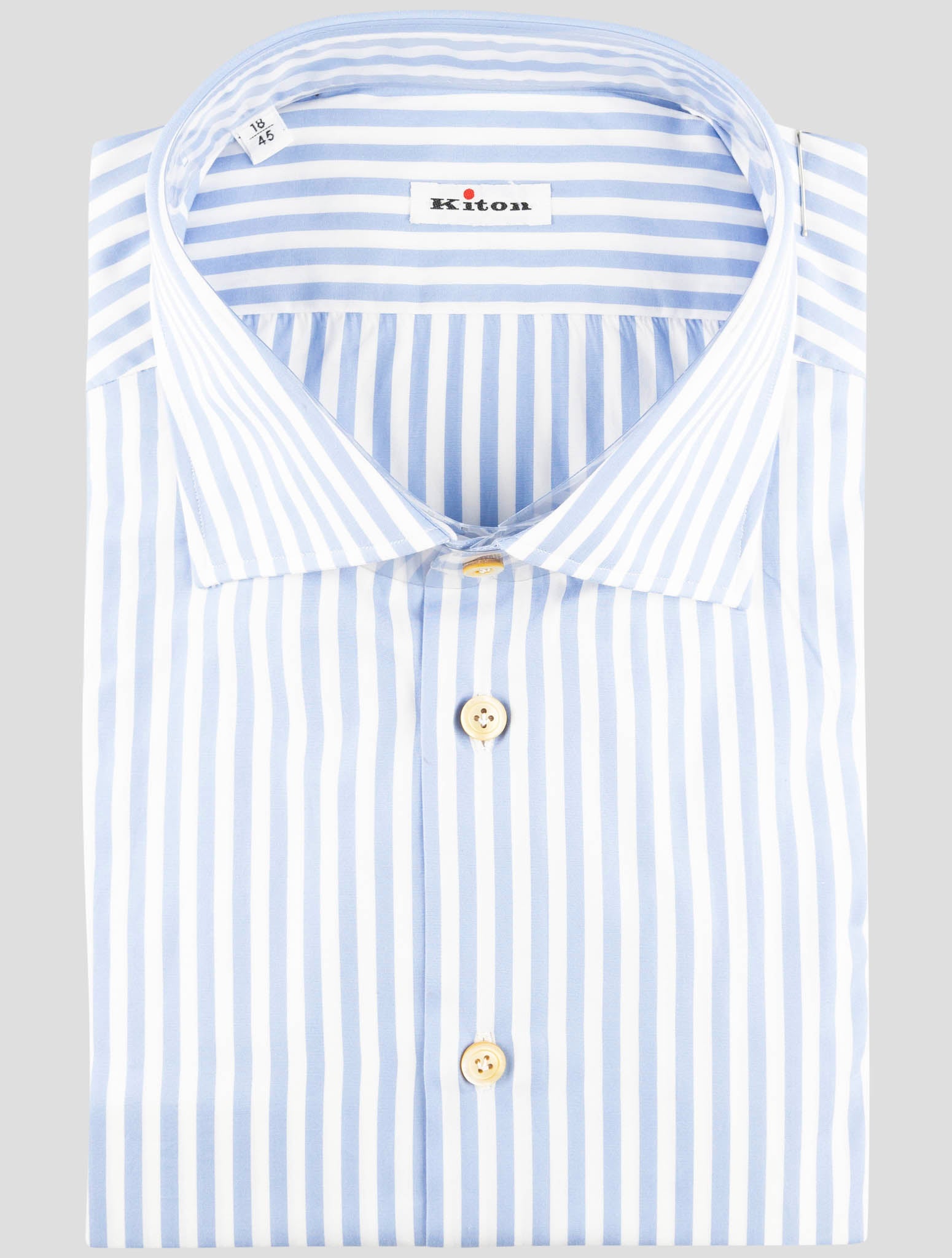Kiton Light Blue Cotton Shirt