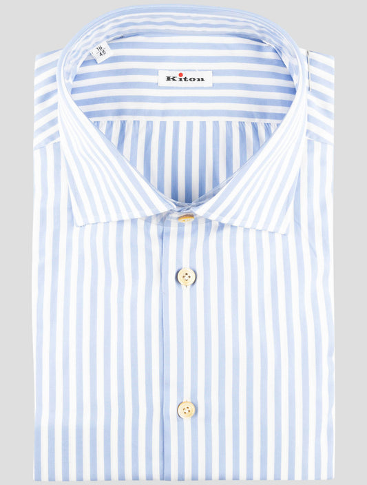 Kiton Light Blue Cotton Shirt