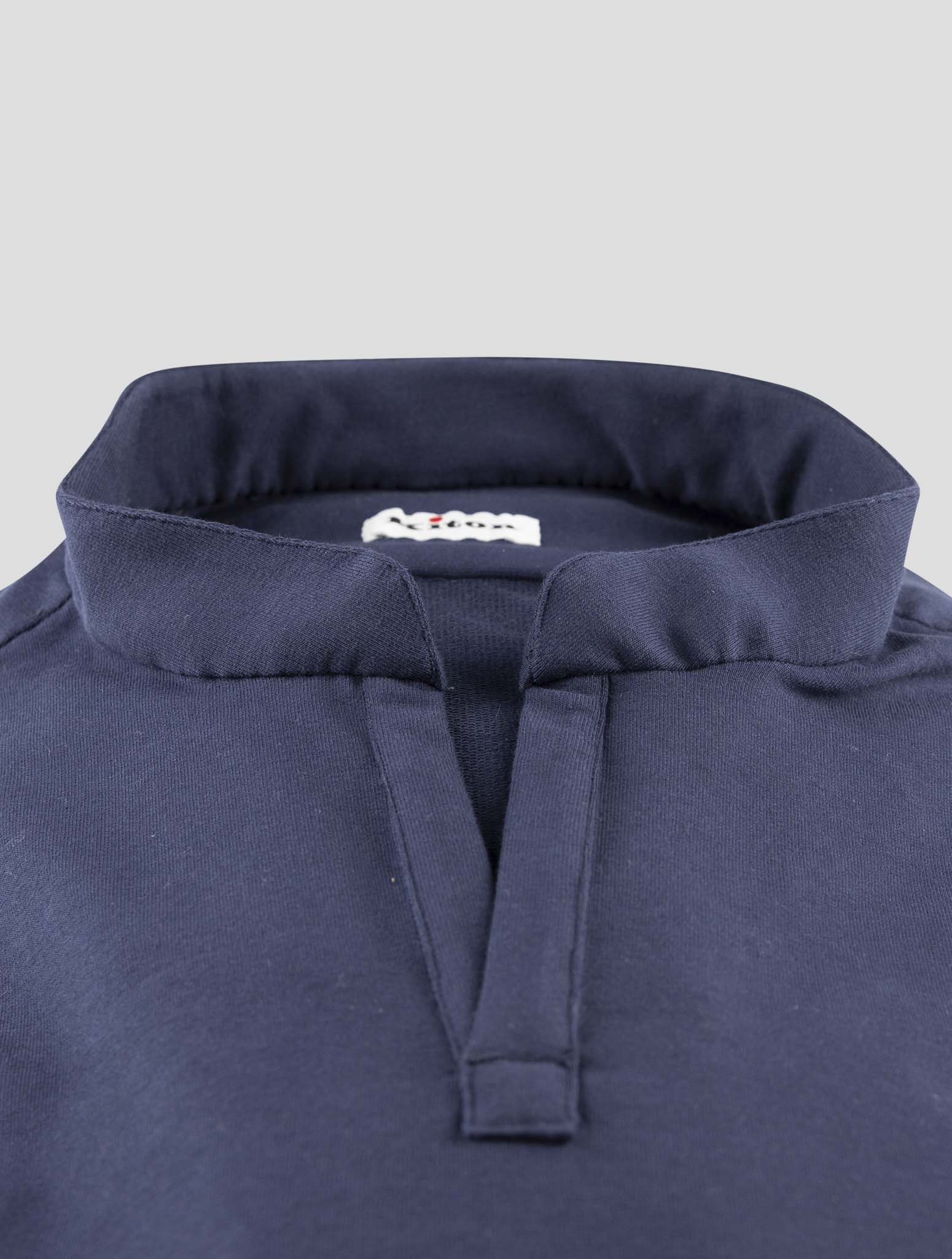 Kiton Blue Cotton Sweater Polo