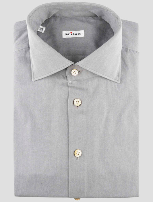 Kiton Gray Cotton Shirt
