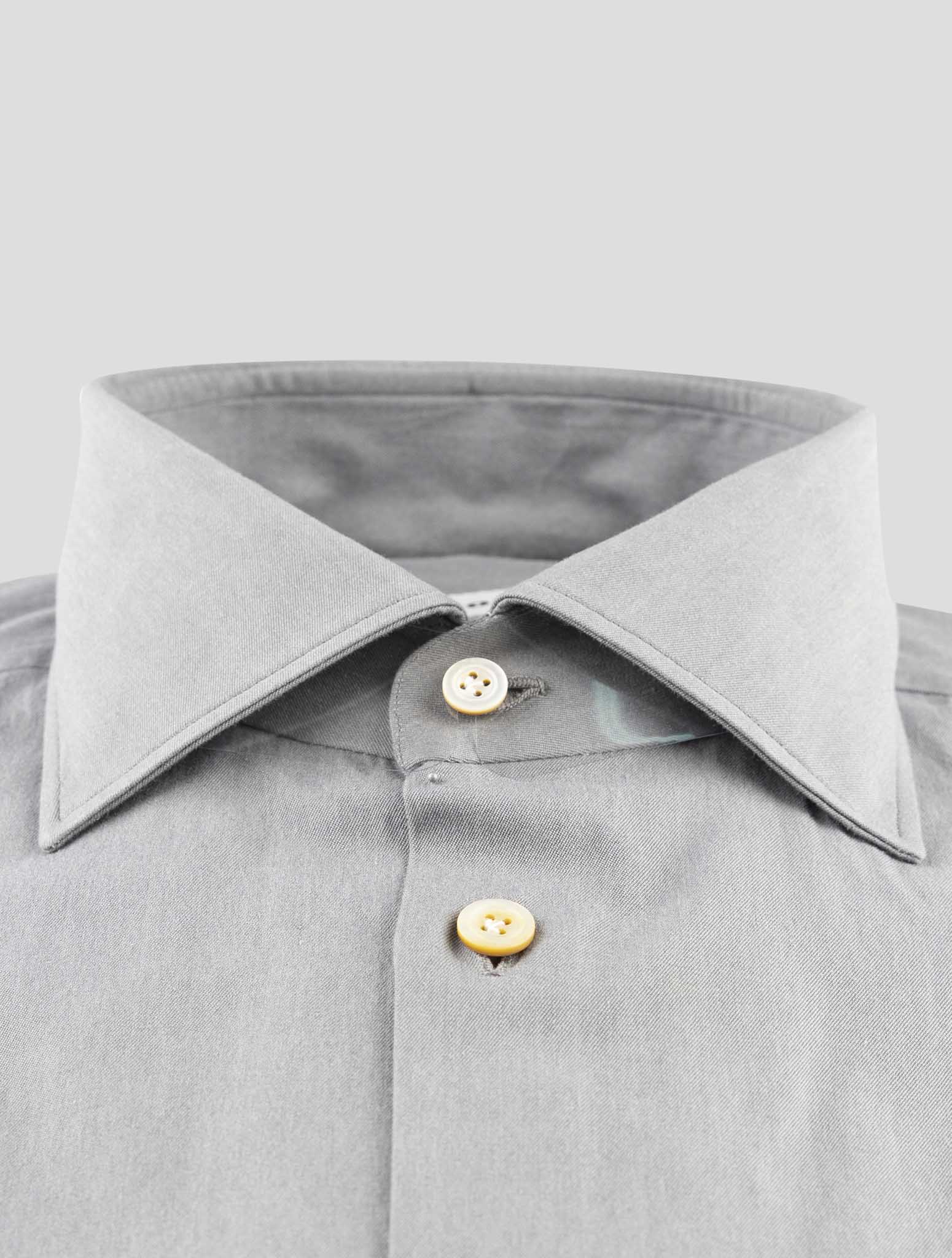 Kiton Gray Cotton Shirt
