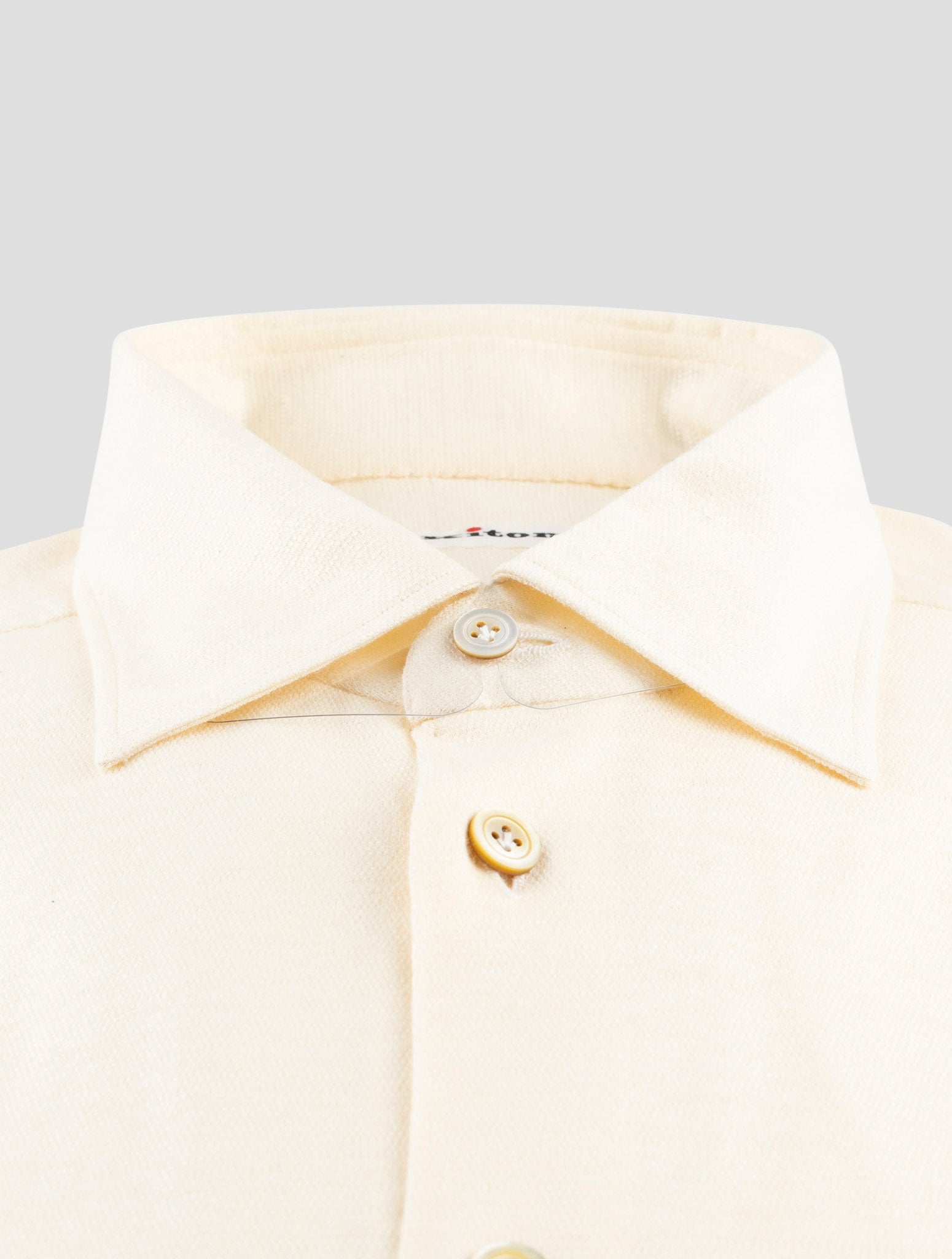 Kiton Yellow Linen Cotton Shirt