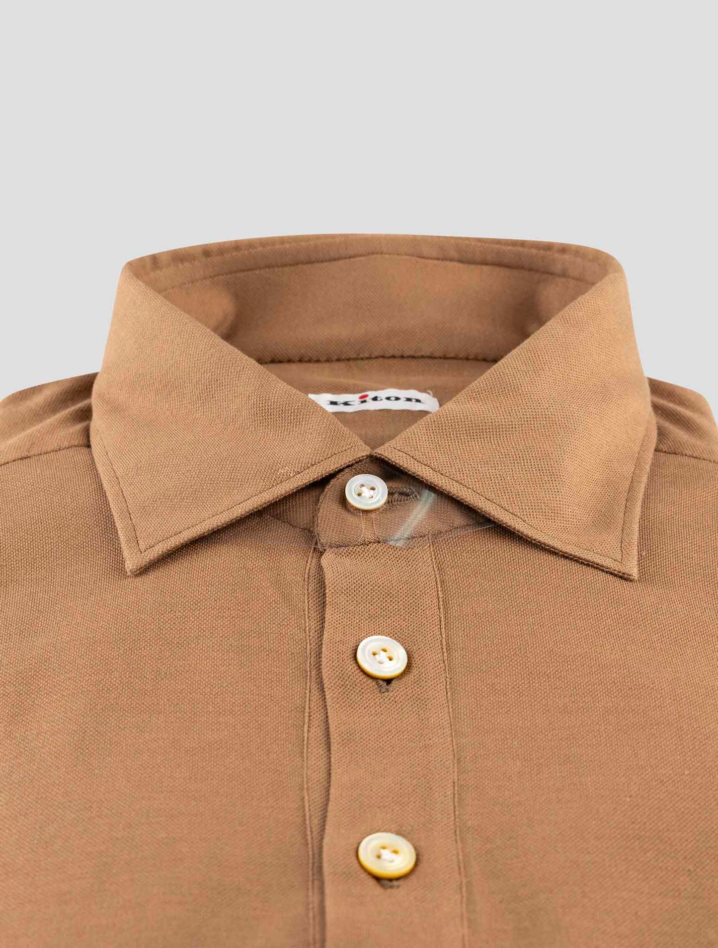 Kiton Brown Cotton Sweater Polo