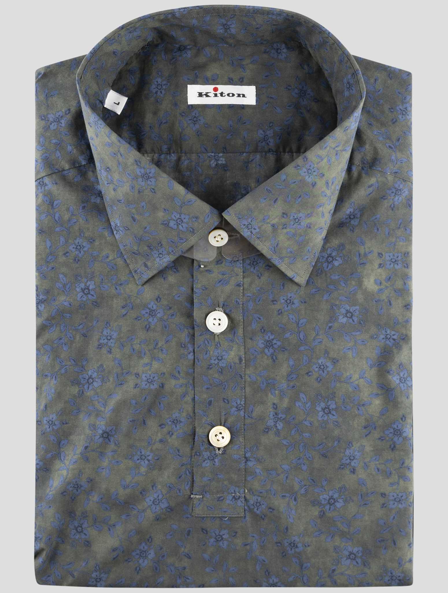 Kiton Blue Green Cotton Sweater Polo