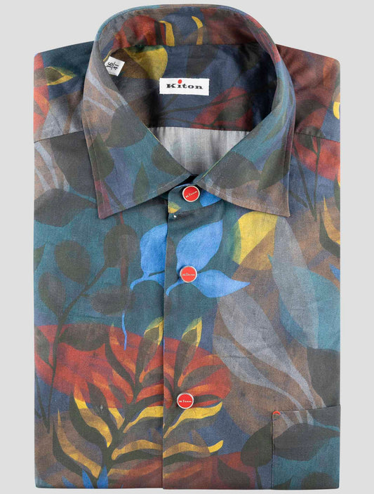 Kiton Multicolor Cotton Shirt