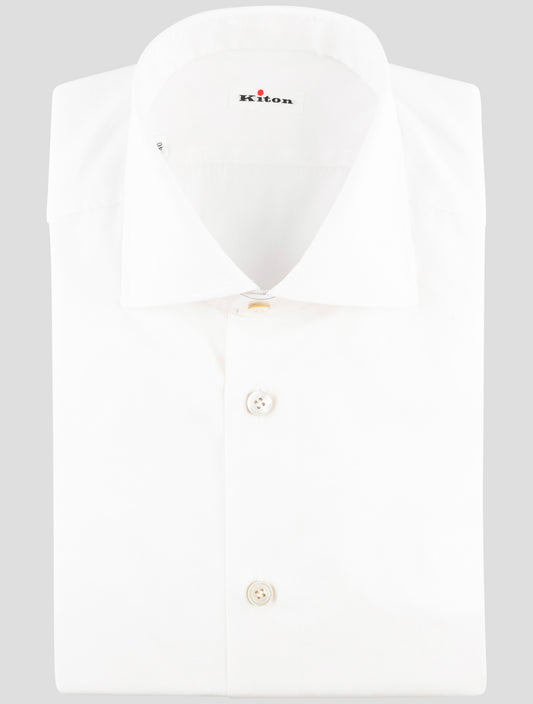 Kiton White Cotton Shirt