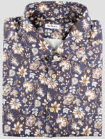 Kiton Blue Cotton Shirt