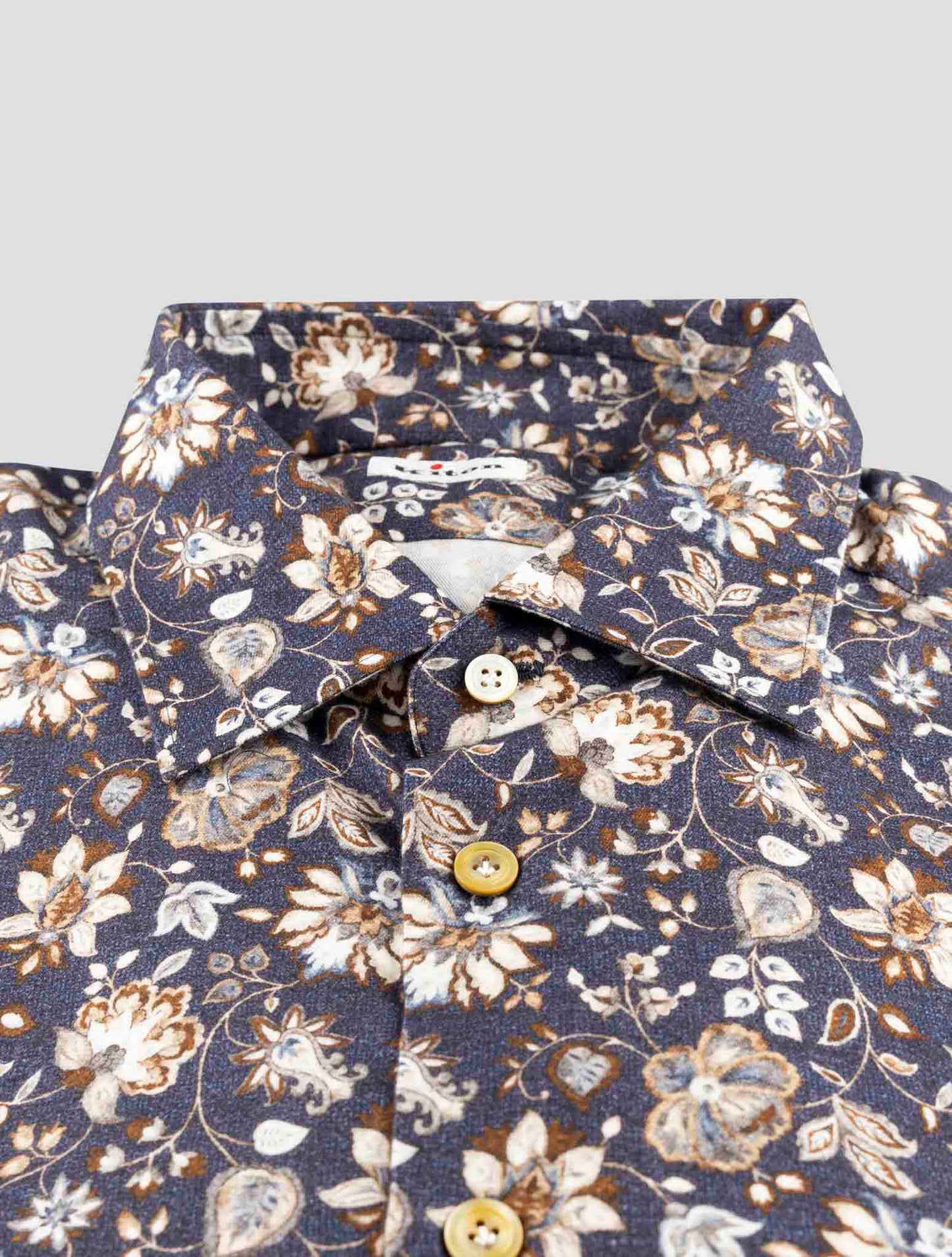 Kiton Blue Cotton Shirt