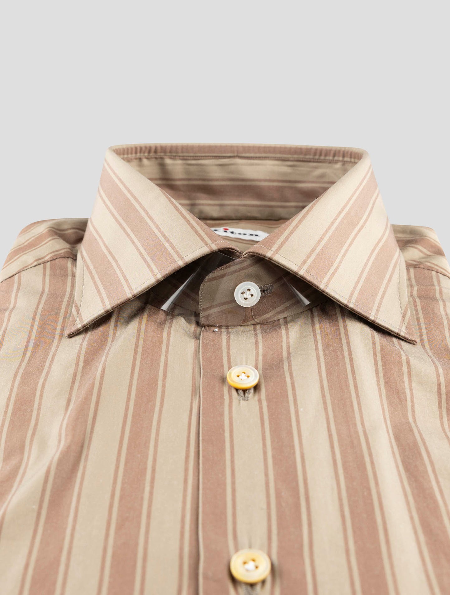 Kiton Brown Cotton Shirt