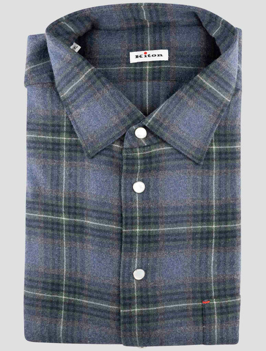 Kiton Multicolor Cotton Shirt