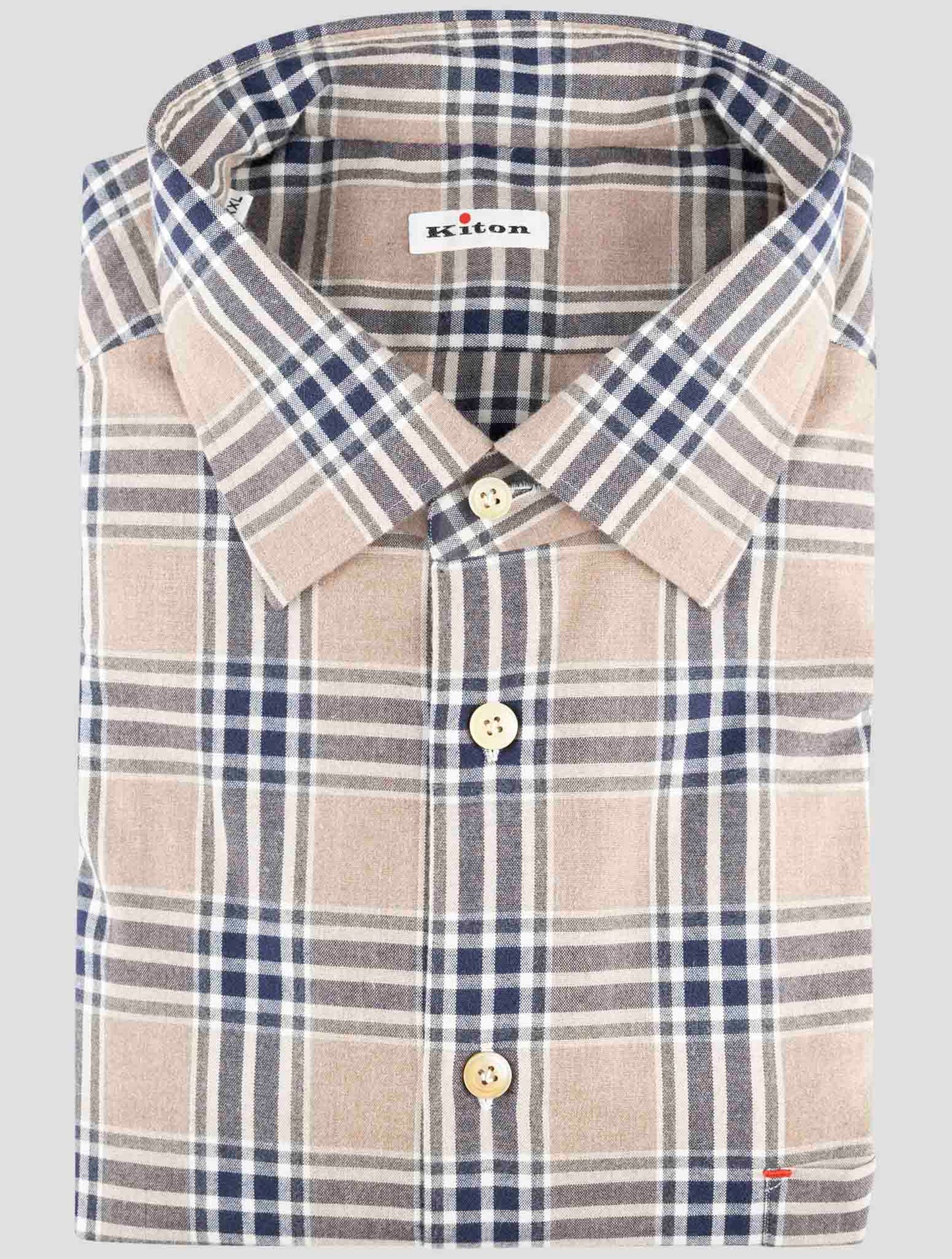Kiton Brown Cotton Shirt