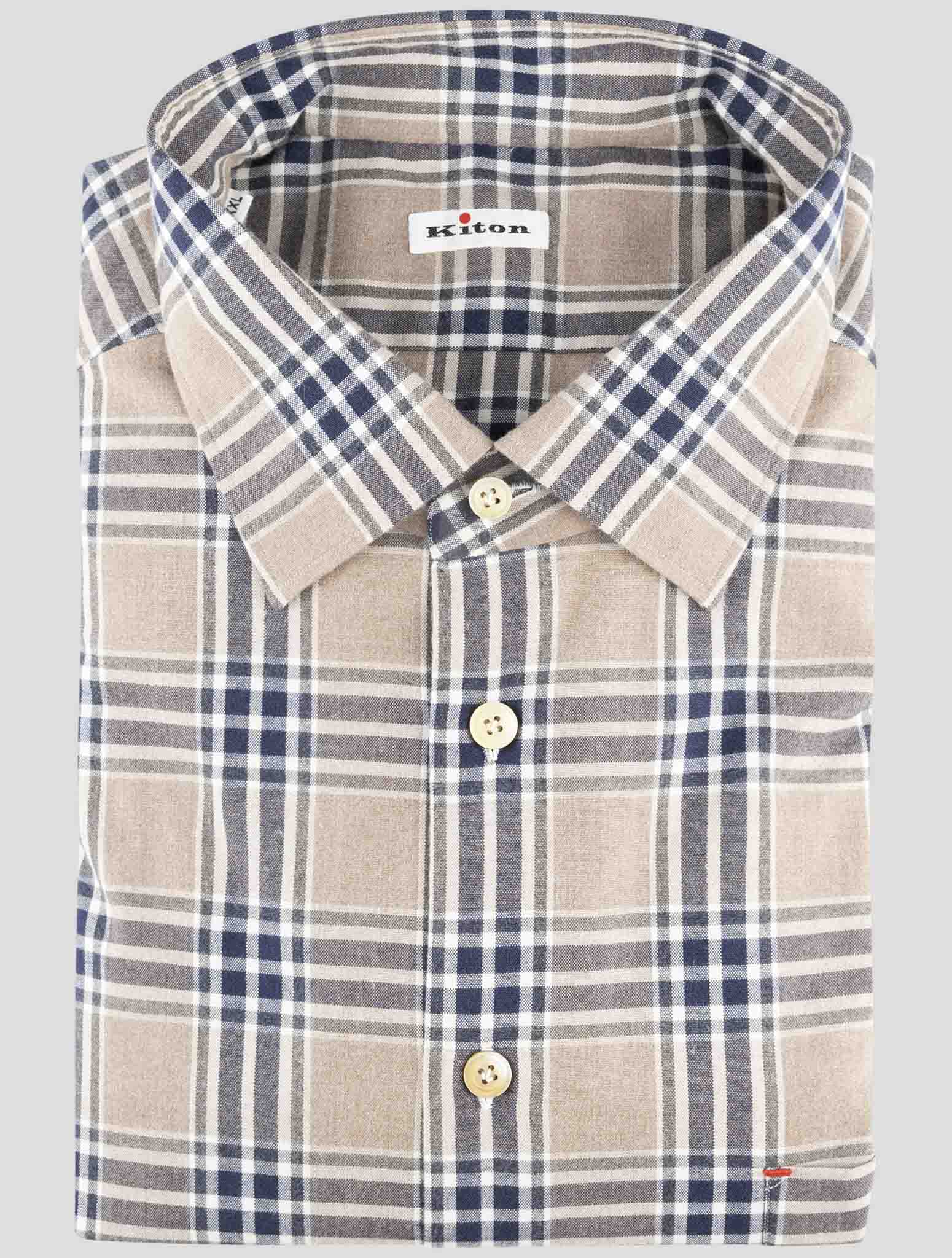Kiton Brown Cotton Shirt
