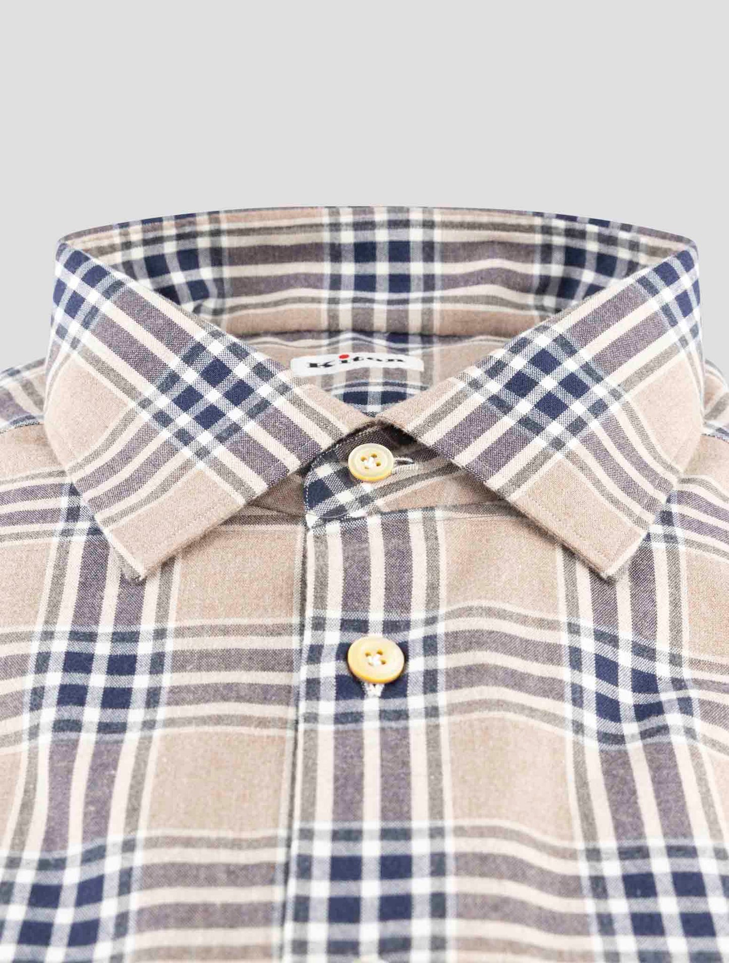 Kiton Brown Cotton Shirt