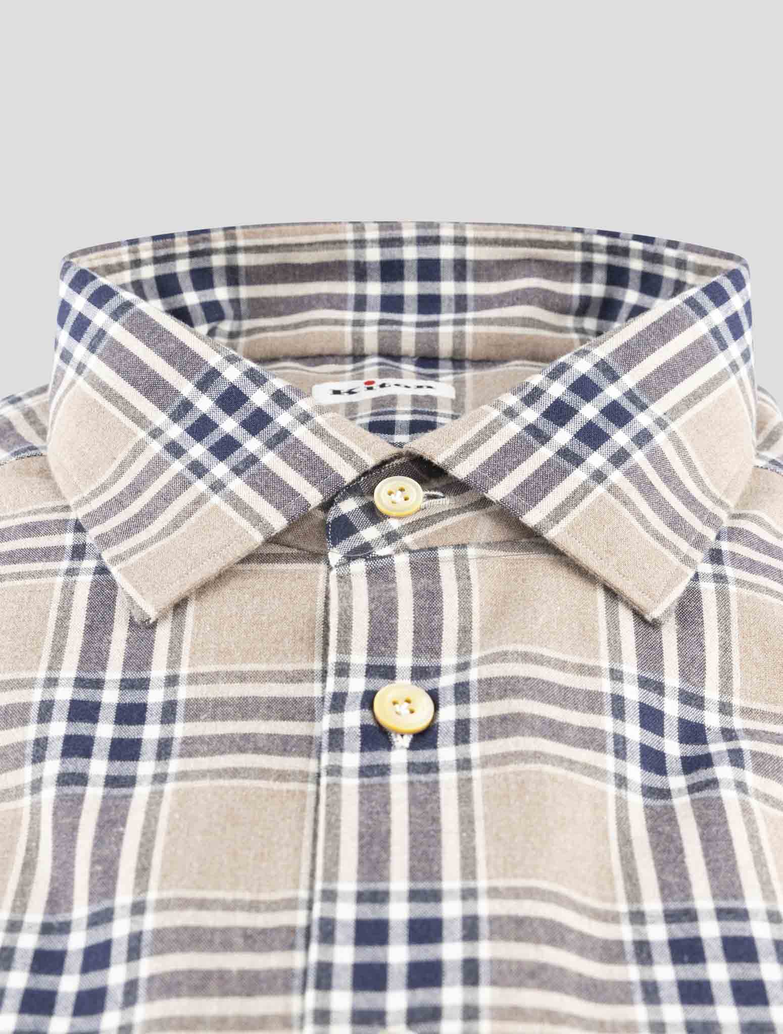 Kiton Brown Cotton Shirt