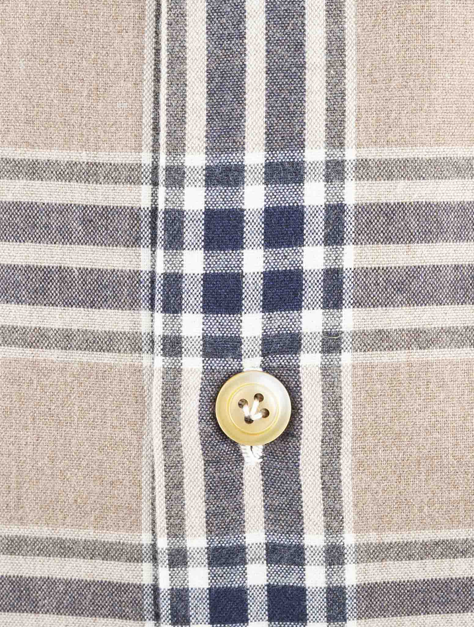 Kiton Brown Cotton Shirt